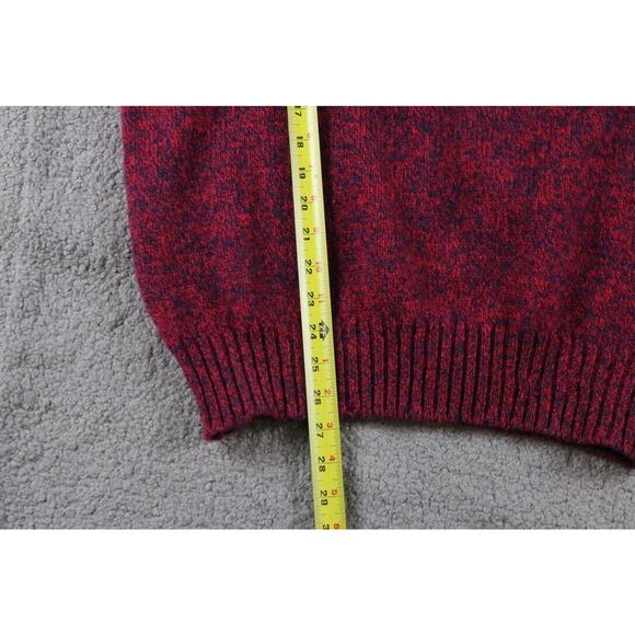 Vintage Gap Mens M Sweater Marled Red Blue Shetland Pure Wool Scotland - Picture 5 of 5